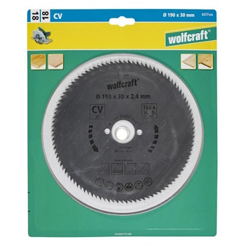 Wolfcraft kružna testera za ručne cirkulare CV ø190x30x2.4mm 6277000 Wolfcraft kružna testera za ručne cirkulare CV ø190x30x2.4mm 6277000