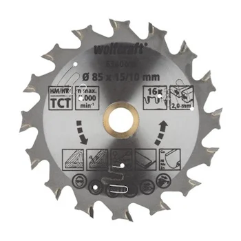 Wolfcraft kružna testera za ručne cirkulare HM ø85x15-10x1.5mm 6340000 Wolfcraft kružna testera za ručne cirkulare HM ø85x15-10x1.5mm 6340000