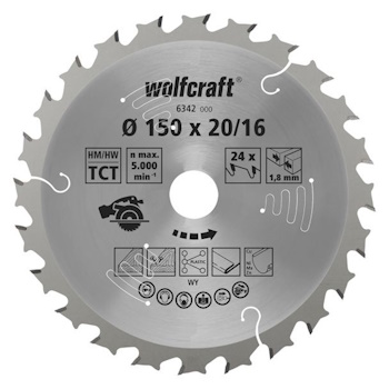 Wolfcraft kružna testera za ručne cirkulare HM ø150x20-16x1.8mm 6342000