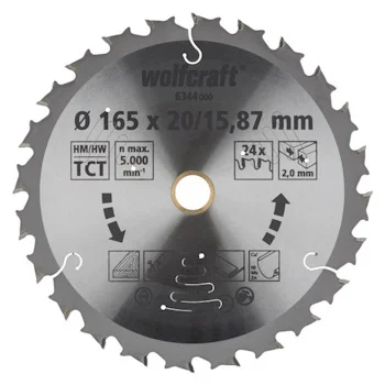 Wolfcraft kružna testera za ručne cirkulare HM ø165x20-15.87x2mm 6344000 Wolfcraft kružna testera za ručne cirkulare HM ø165x20-15.87x2mm 6344000