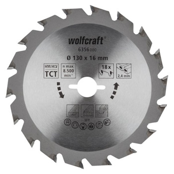 Wolfcraft kružna testera za ručne cirkulare HM ø130x16x2.4mm 6356000 Wolfcraft kružna testera za ručne cirkulare HM ø130x16x2.4mm 6356000