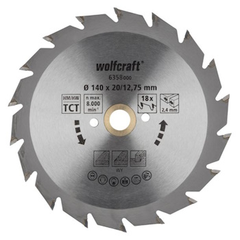 Wolfcraft kružna testera za ručne cirkulare HM ø140x12.75x2.4mm 6358000