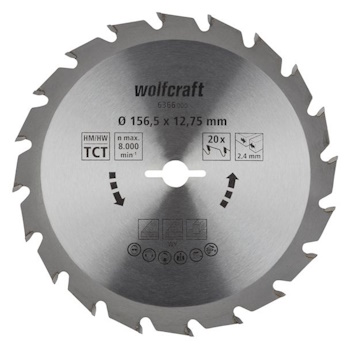 Wolfcraft kružna testera za ručne cirkulare HM ø156.5x12.75x2.4mm 6366000 Wolfcraft kružna testera za ručne cirkulare HM ø156.5x12.75x2.4mm 6366000