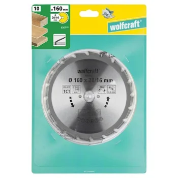 Wolfcraft kružna testera za ručne cirkulare HM ø160x16x2.4mm 6367000-3