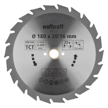 Wolfcraft kružna testera za ručne cirkulare HM ø180x20x2.4mm 6372000 Wolfcraft kružna testera za ručne cirkulare HM ø180x20x2.4mm 6372000