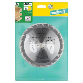 Wolfcraft kružna testera za ručne cirkulare HM ø180x20x2.4mm 6372000 Wolfcraft kružna testera za ručne cirkulare HM ø180x20x2.4mm 6372000