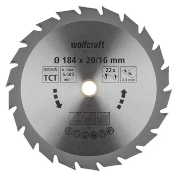 Wolfcraft kružna testera za ručne cirkulare HM ø184x16x2.4mm 6373000 Wolfcraft kružna testera za ručne cirkulare HM ø184x16x2.4mm 6373000