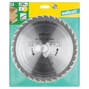 Wolfcraft kružna testera za ručne cirkulare HM ø235x30x3.2mm 6385000 Wolfcraft kružna testera za ručne cirkulare HM ø235x30x3.2mm 6385000