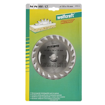 Wolfcraft kružna testera za ručne cirkulare HM ø130x16x2.4mm 6456000 Wolfcraft kružna testera za ručne cirkulare HM ø130x16x2.4mm 6456000