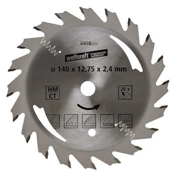 Wolfcraft kružna testera za ručne cirkulare HM ø140x12.75x2.4mm 6458000 Wolfcraft kružna testera za ručne cirkulare HM ø140x12.75x2.4mm 6458000