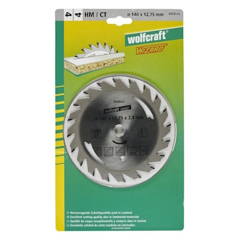 Wolfcraft kružna testera za ručne cirkulare HM ø140x12.75x2.4mm 6458000 Wolfcraft kružna testera za ručne cirkulare HM ø140x12.75x2.4mm 6458000
