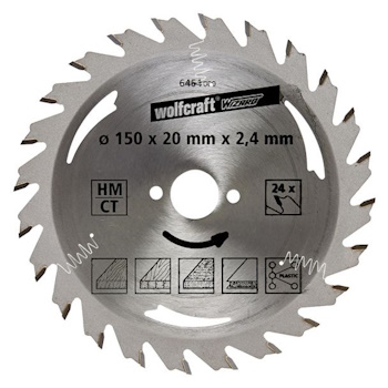 Wolfcraft kružna testera za ručne cirkulare HM ø150x20x2.4mm 6464000 Wolfcraft kružna testera za ručne cirkulare HM ø150x20x2.4mm 6464000