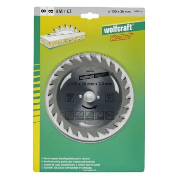 Wolfcraft kružna testera za ručne cirkulare HM ø150x20x2.4mm 6464000 Wolfcraft kružna testera za ručne cirkulare HM ø150x20x2.4mm 6464000