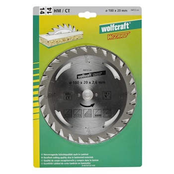 Wolfcraft kružna testera za ručne cirkulare HM ø180x20x2.6mm 6472000 Wolfcraft kružna testera za ručne cirkulare HM ø180x20x2.6mm 6472000