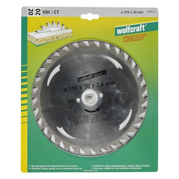 Wolfcraft kružna testera za ručne cirkulare HM ø210x30x2.6mm 6481000-3