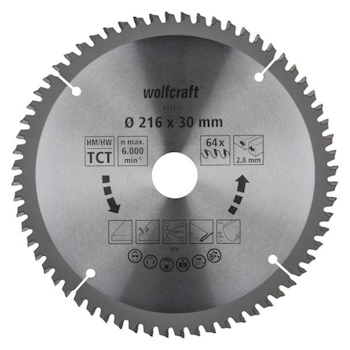 Wolfcraft kružna testera za ručne cirkulare HM ø216x30x2.8mm 6541000