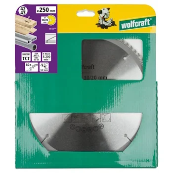 Wolfcraft kružna testera za ručne cirkulare HM ø250x30-20x3.2mm 6542000 Wolfcraft kružna testera za ručne cirkulare HM ø250x30-20x3.2mm 6542000