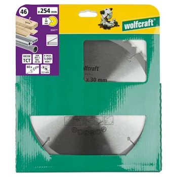 Wolfcraft kružna testera za ručne cirkulare HM ø254x30x3.2mm 6543000 Wolfcraft kružna testera za ručne cirkulare HM ø254x30x3.2mm 6543000