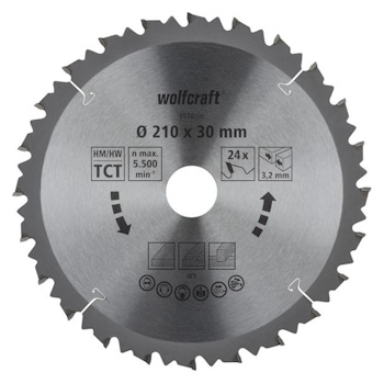 Wolfcraft kružna testera za ručne cirkulare HM ø210x30x3.2mm 6550000