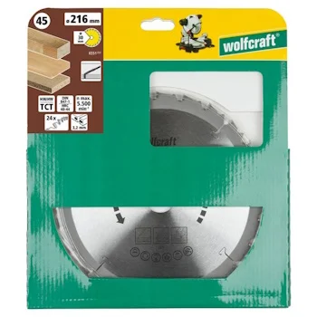 Wolfcraft kružna testera za ručne cirkulare HM ø216x30x3.2mm 6551000 Wolfcraft kružna testera za ručne cirkulare HM ø216x30x3.2mm 6551000