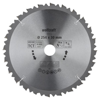 Wolfcraft kružna testera za ručne cirkulare HM ø250x30x3.2mm 6553000 Wolfcraft kružna testera za ručne cirkulare HM ø250x30x3.2mm 6553000