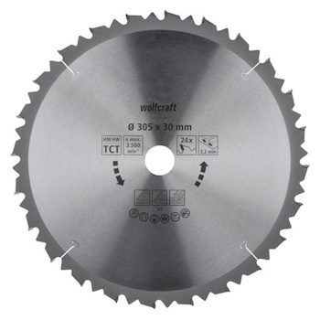 Wolfcraft kružna testera za ručne cirkulare HM ø305x30x3.2mm 6554000 Wolfcraft kružna testera za ručne cirkulare HM ø305x30x3.2mm 6554000