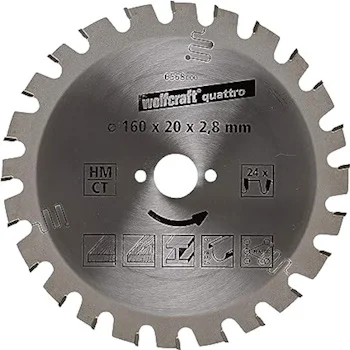 Wolfcraft kružna testera za ručne cirkulare HM ø160x20x2.8mm 6568000