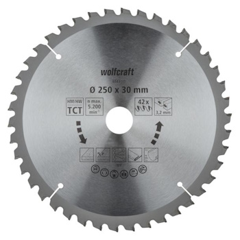 Wolfcraft kružna testera za ručne cirkulare HM ø250x30x3.2mm 6583000 Wolfcraft kružna testera za ručne cirkulare HM ø250x30x3.2mm 6583000