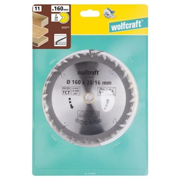 Wolfcraft kružna testera za ručne cirkulare HM ø160x20x2.4mm 6733000 Wolfcraft kružna testera za ručne cirkulare HM ø160x20x2.4mm 6733000
