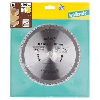 Wolfcraft kružna testera za ručne cirkulare HM ø190x16x2.4mm 6735000 Wolfcraft kružna testera za ručne cirkulare HM ø190x16x2.4mm 6735000