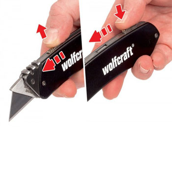Wolfcraft džepni nož od aluminijuma 4124000-2