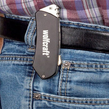 Wolfcraft džepni nož od aluminijuma 4124000-4