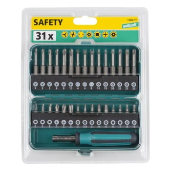 Wolfcraft set bitova u metalnoj kaseti 32-delni 1386000 Wolfcraft set bitova u metalnoj kaseti 32-delni 1386000
