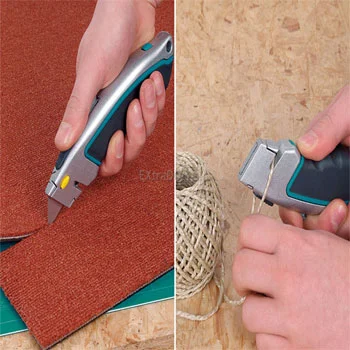 Wolfcraft profesionalni skalpel sa uvlačivim sečivom i magacinom za sečiva 4131000 Wolfcraft profesionalni skalpel sa uvlačivim sečivom i magacinom za sečiva 4131000