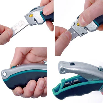 Wolfcraft profesionalni skalpel sa uvlačivim sečivom i magacinom za sečiva 4131000 Wolfcraft profesionalni skalpel sa uvlačivim sečivom i magacinom za sečiva 4131000