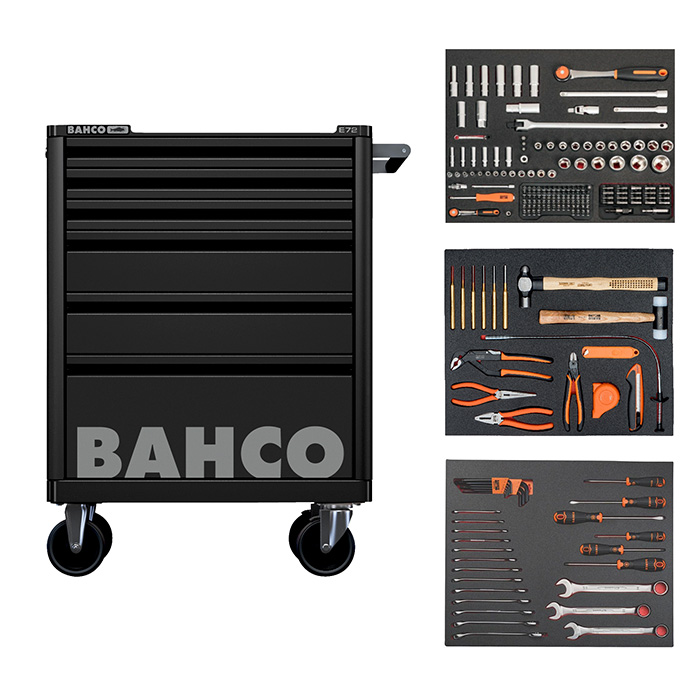 Bahco crna kolica za alat sa 6 fioka sa 206 alata 1472K6BKFF19SD Bahco crna kolica za alat sa 6 fioka sa 206 alata 1472K6BKFF19SD