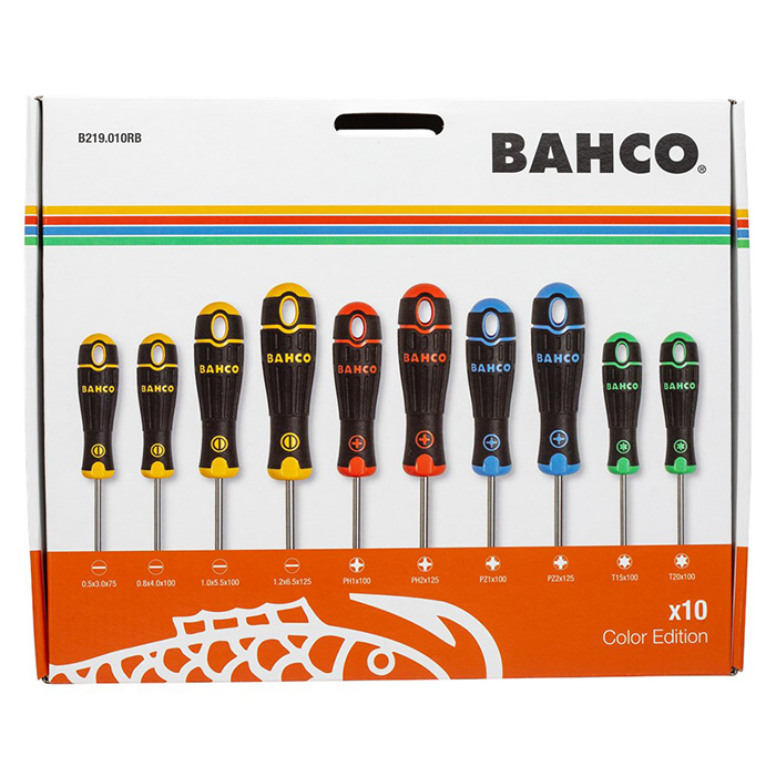 Bahco set odvijača BahcoFit u bojama 10 kom B219.010RB Bahco set odvijača BahcoFit u bojama 10 kom B219.010RB