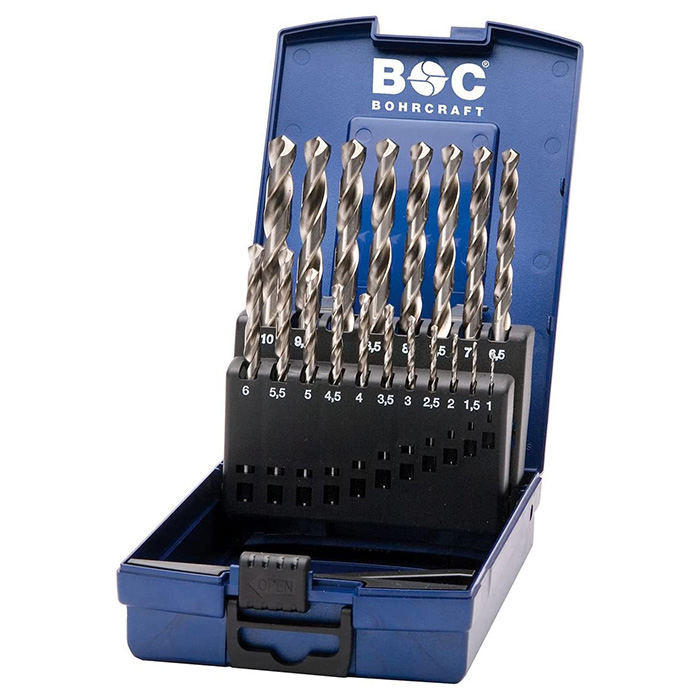 Bohrcraft set spiralnih burgija HSS-G DIN 338 Ø1-10mm 19kom. KG10 11201330019 Bohrcraft set spiralnih burgija HSS-G DIN 338 Ø1-10mm 19kom. KG10 11201330019