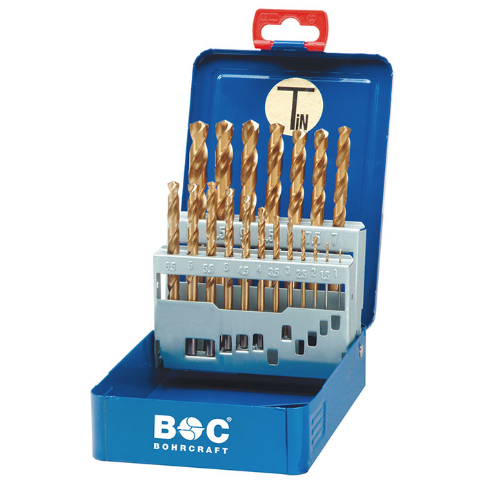 Bohrcraft set spiralnih burgija HSS-TiN DIN 338 Ø1-10mm 19kom. MT10 11301310019 Bohrcraft set spiralnih burgija HSS-TiN DIN 338 Ø1-10mm 19kom. MT10 11301310019