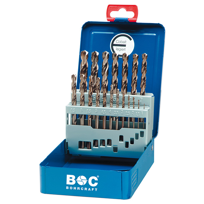 Bohrcraft set spiralnih burgija HSS-E (Co 5%) DIN 338 Ø1-10mm 19kom. ME10 11401310019