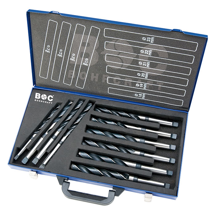 Bohrcraft set spiralnih burgija HSS DIN 345 Ø14-30mm 10kom. MK10-2 14501410002 Bohrcraft set spiralnih burgija HSS DIN 345 Ø14-30mm 10kom. MK10-2 14501410002