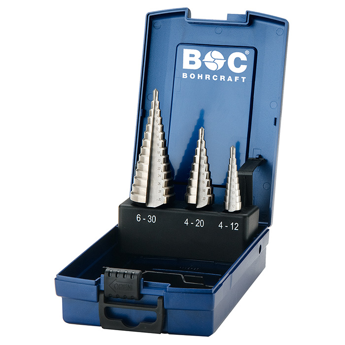 Bohrcraft set stepenastih burgija HSS-G 3kom. STB3-K 17601330003 Bohrcraft set stepenastih burgija HSS-G 3kom. STB3-K 17601330003