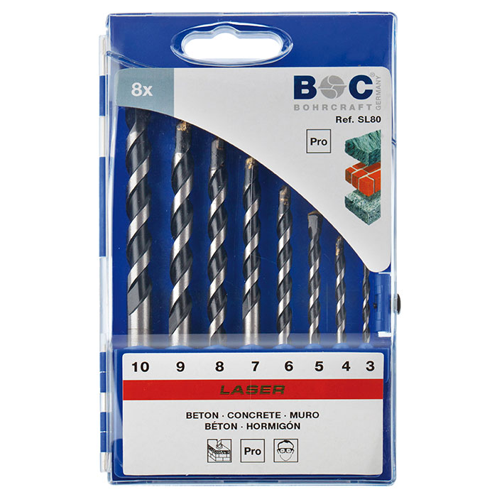 Bohrcraft set burgija za beton (LASER) Ø3-10mm 8kom. SL80 22501430008 Bohrcraft set burgija za beton (LASER) Ø3-10mm 8kom. SL80 22501430008