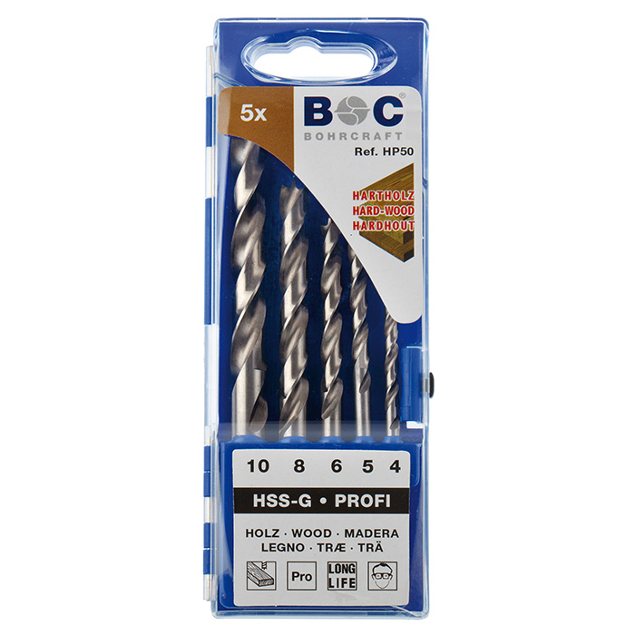 Bohrcraft set burgija za drvo HSS-G Ø4-10mm 5kom. HP50 31101430005 Bohrcraft set burgija za drvo HSS-G Ø4-10mm 5kom. HP50 31101430005