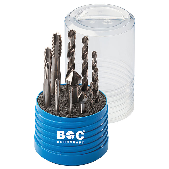Bohrcraft set mašinskih ureznica HSS-E (Co 5%) oblik C SFT 35° M4-M10 sa burgijama i upuštačima 12-delni RG12RSP 41521430012 Bohrcraft set mašinskih ureznica HSS-E (Co 5%) oblik C SFT 35° M4-M10 sa burgijama i upuštačima 12-delni RG12RSP 41521430012