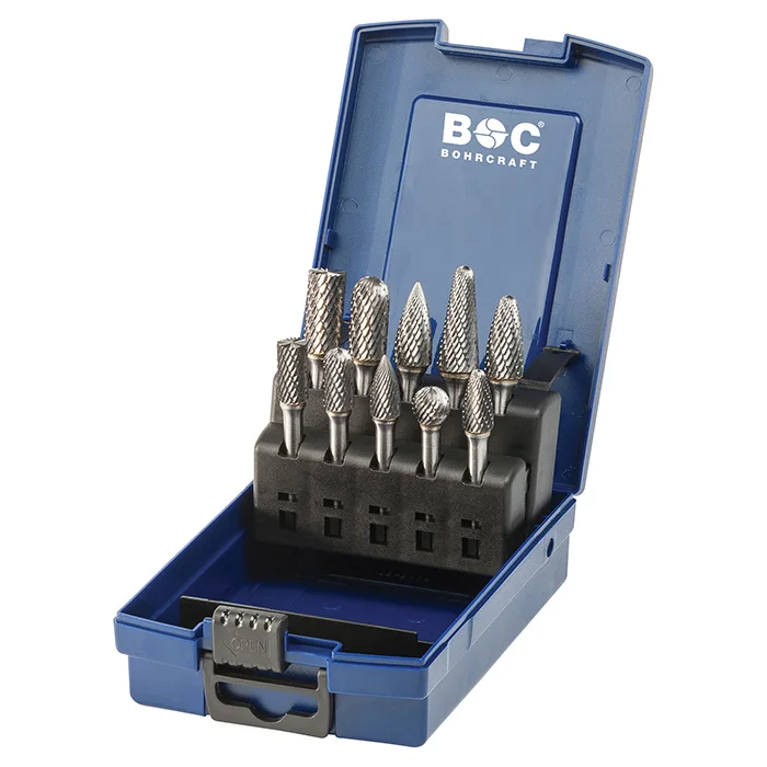 Bohrcraft set roto glodala sa ukrštenim zubima 10-delni RK10 59001330012 Bohrcraft set roto glodala sa ukrštenim zubima 10-delni RK10 59001330012