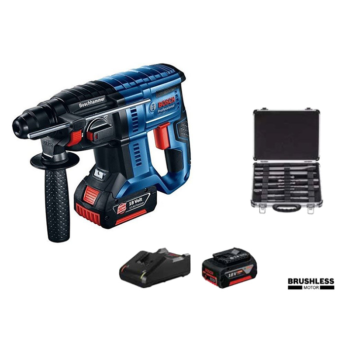 Bosch akumulatorski čekić GBH 180-LI Professional + 11-delni SDS+ set pribora 0615990M33