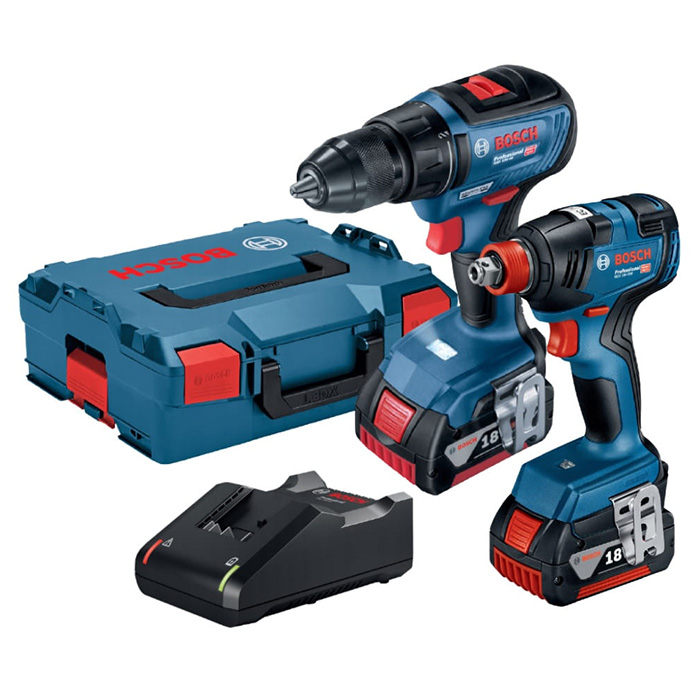 Bosch set akumulatorskih alata - akumulatorski udarni odvrtač GDX 18V-200 Professional + akumulatorska bušilica-odvrtač GSR 18V-50 Professional 06019J2220