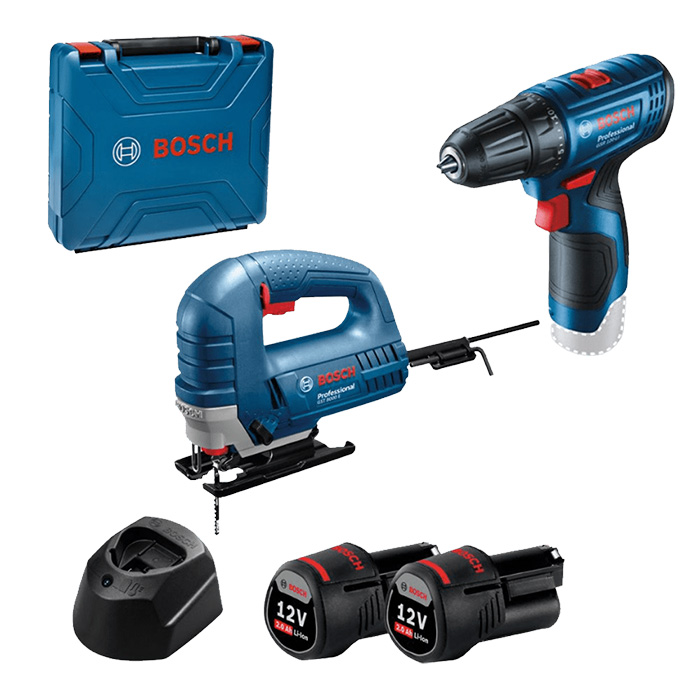 Bosch profesionalni set alata - ubodna testera GST 8000 E Professional + akumulatorska bušilica-odvrtač GSR 120-LI Professional 0615990M8N