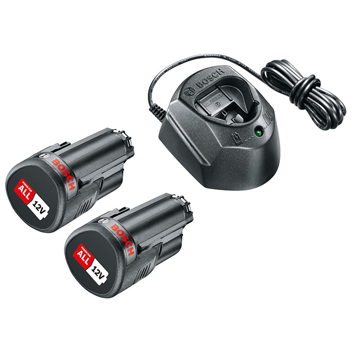 Bosch starter set 2 x akumulator PBA 12V 1,5 Ah + punjač GAL 1210 CV 1600A01L3E